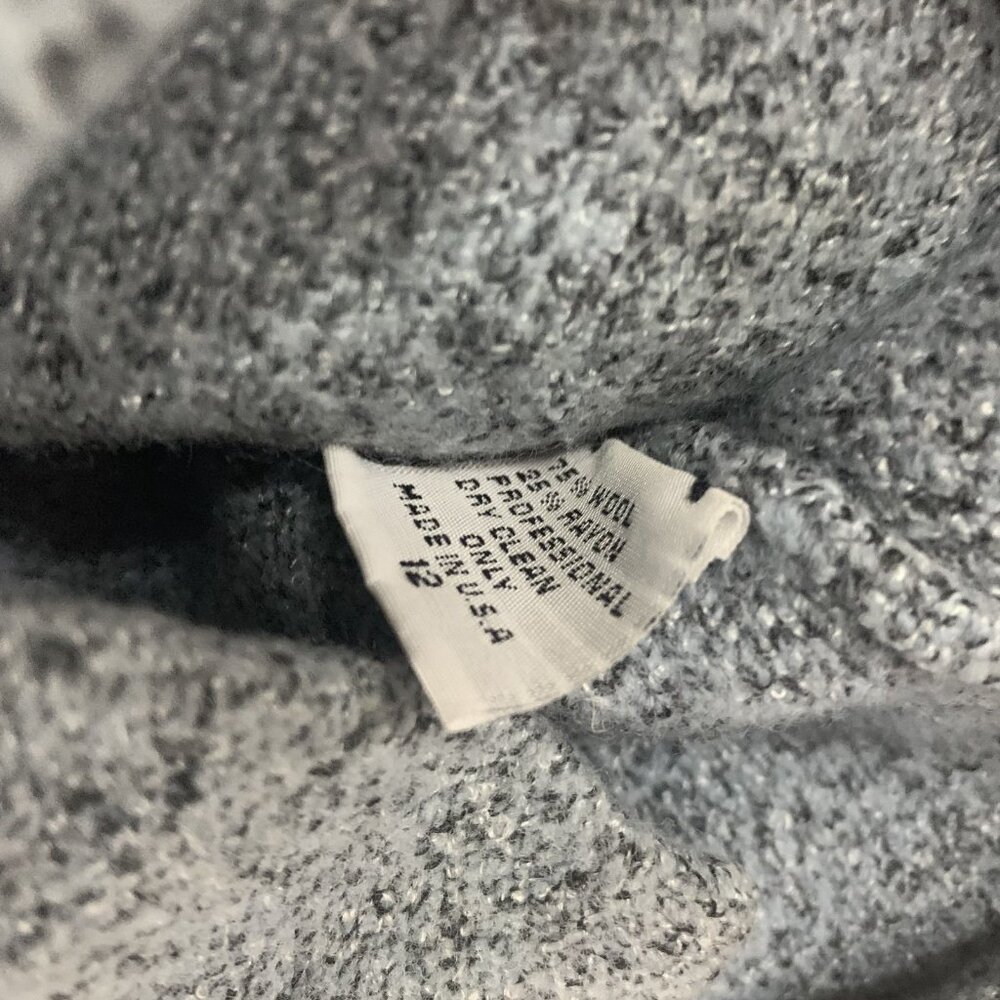 Jennifer Roberts Womens 12 Jacket Gray Wool Blend 3/4 Sleeve Contemporary Modest - Picture 6 of 16